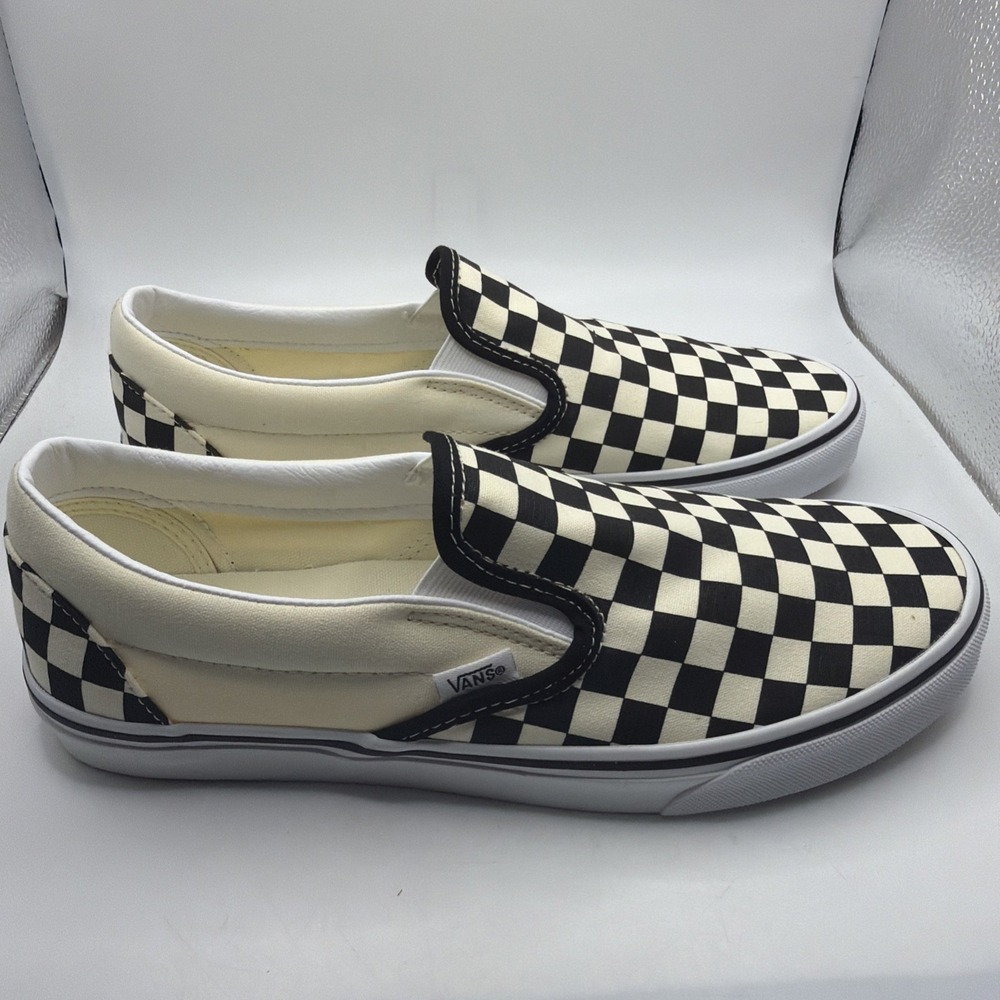 Vans Unisex Adult Classic SlipOn Shoes In Black/White Checkered | Black/White - Picture 2 of 10